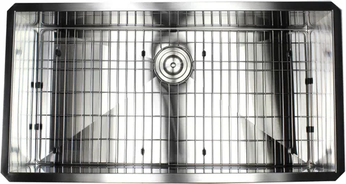 Vista 5 de Kingsman ARL-F3619 - Fregadero de cocina de acero inoxidable con diseño de radio cero calibre 16 de calibre 16, paquete premium