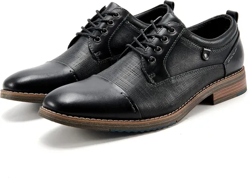 Vista 2 de Arkbird Zapatos de vestir para hombre, zapatos formales de cuero Oxford modernos para ocasiones de negocios y derby