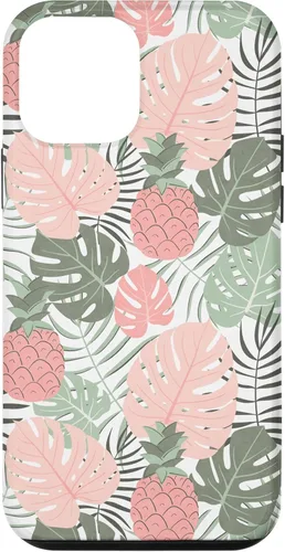 Vista 16 de Tropical Hawaiian Pineapple Pink Sage Colors Pattern Case for iPhone 17