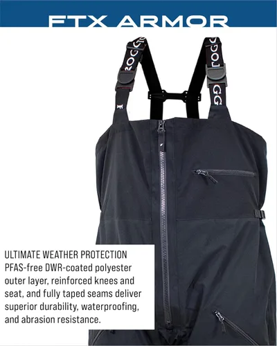 Vista 4 de FROGG TOGGS FTX Armor Premium - Baberos de pesca impermeables para hombre, color azul océano, talla S