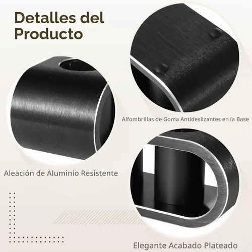 Vista 4 de yeesport Soporte de almacenamiento de micrófono de escritorio de metal, soporte de micrófono de aleación de aluminio, organizador de micrófono