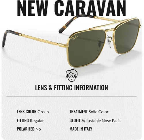 Vista 4 de Ray-Ban RB3636 NEW CARAVAN - Gafas de sol de forma cuadrada con kit oficial de gafas
