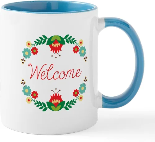Vista 10 de CafePress Tazas de flores de lavanda 11 oz (11.0 fl oz) Taza de café de cerámica Blanco