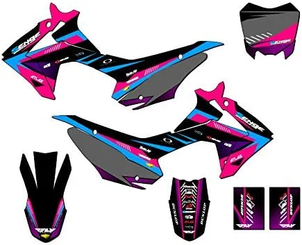 Vista 7 de Kit de base gráfica CRF 110 Surge Black Senge 2013-2018 compatible con Honda