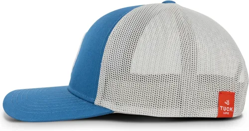 Vista 5 de Sombrero de camionero Sun Wave - Acero AzulPlata - Cierre Snapback, azul y Silver