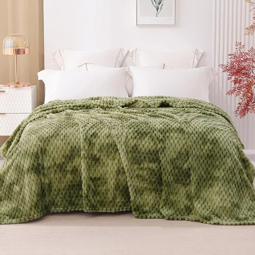 Vista 16 de Manta Snuggle Sac extra mullida, manta de forro polar para viajes, manta para sofá, cama, sofá, manta cálida y suave con patrón a rayas, 50 x 60