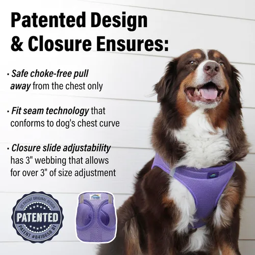 Vista 2 de Doggie Design Arnés para perro – Arnés sin estrangulamiento para mascotas, chaleco para perro, malla de poliéster, diseño simple, chaleco