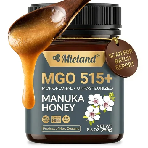 Vista 8 de Miel de Manuka de Nueva Zelanda pura 100% certificada MGO 50+ Miel natural cruda sin pasteurizar Totalmente rastreable, sin OMG, libre