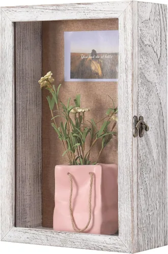 Vista 8 de Caja de sombra extra profunda de 11 x 17 pulgadas, profundidad exterior, cajas de sombra de 5 pulgadas, vitrinas para ramo de flores, fotos de boda