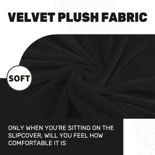 Vista 3 de MAXIJIN Fundas de cojín elásticas de terciopelo para sofá, funda de cojín suave de repuesto para sofá de dos plazas, protector de asiento