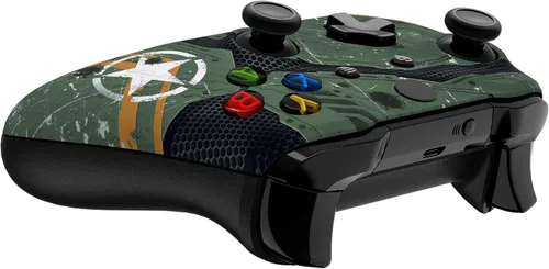 Vista 6 de eXtremeRate Army Mecha - Carcasa frontal estampada para Xbox One SX, kit de repuesto de cubierta frontal suave al tacto para Xbox One SX