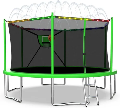 Vista 9 de Tranpoline para exteriores de 1500 libras para niños y adultos
