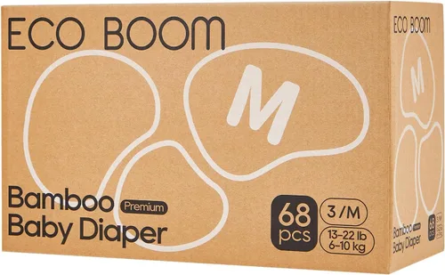 Vista 8 de ECO BOOM Pañales prematuros, viscosa de bambú, pañales desechables suaves naturales para bebés, tamaño 0 adecuado para hasta 7 libras