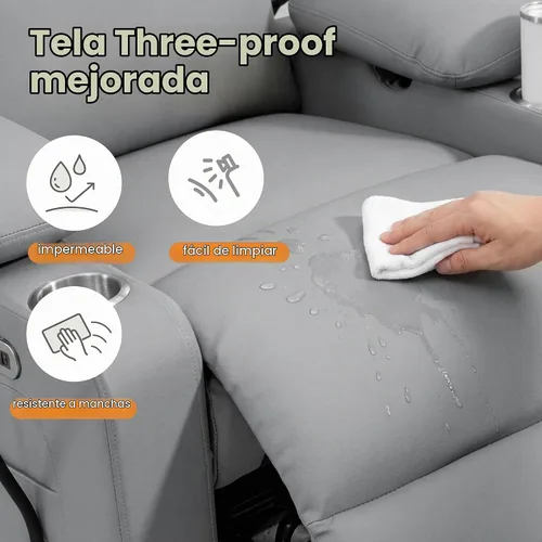 Vista 8 de FiveWillowise Mecedora eléctrica para guardería con reposabrazos ajustables Gris
