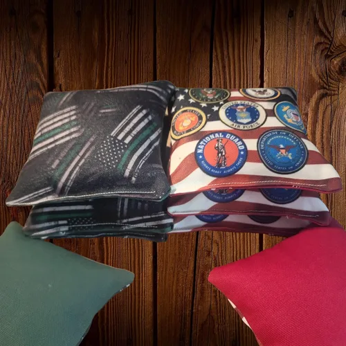 Vista 3 de Thin Green Line Cornhole Bags (8 bags) Military