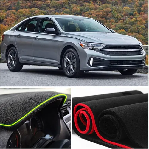 Vista 4 de Alfombrilla para salpicadero Cubierta interior Protección del tablero Compatible con Volkswagen Jetta Sedán S SE R-Line SEL SEL Premium 2019 2020
