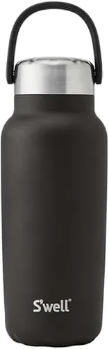Vista 15 de S'well Explorer de acero inoxidable reciclado con tapa y asa aisladas, 24 onzas, cornalina, recipientes aislados al vacío de triple capa que