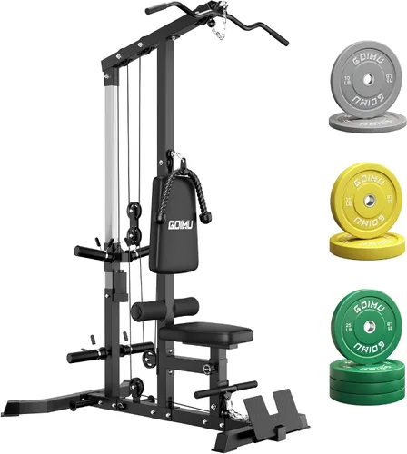 Vista 17 de LS01 Máquina de tracción LAT, máquina de cable para remo LAT con abdominales, torre LAT con accesorios de remo con cable, estaciones de polea 3 en 1