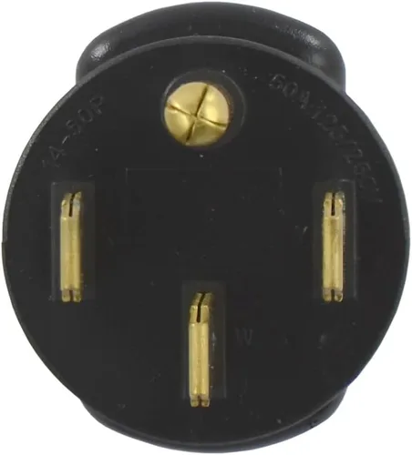 Vista 2 de Conntek Toma de pared para secadora de 40 amperios y 4 clavijas (NEMA 14-50) a adaptador de enchufe de 3 clavijas de 20 amperios (NEMA 6-20R)