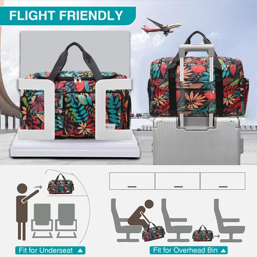 Vista 296 de Pequeña bolsa de gimnasio para mujer, bolsa de viaje con compartimento para zapatos