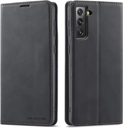 Vista 16 de QLTYPRI Funda tipo cartera para Samsung Galaxy S20 FE, 3 tarjeteros, color verde Funda de piel sintética de alta calidad, cierre magnético