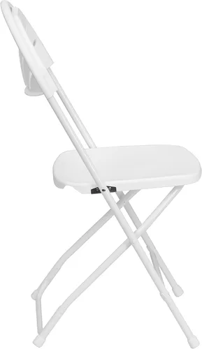 Vista 14 de Flash Furniture HERCULES Series - Silla plegable con respaldo de plástico blanco de 650 libras