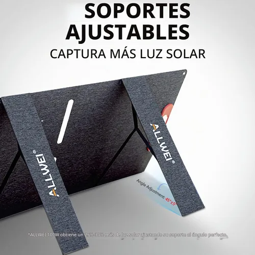 Vista 7 de ALLWEI Panel solar portátil de 200 W para generador solar de estación de energía de 1200 W 2400 W, salidas 3 en 1, cargador solar de 18 V