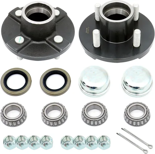 Vista 9 de Kits de rodamientos de cubo de remolque, 4 pernos en cubo circular de 4 pulgadas, apto para eje de 2,000 libras, con rodamientos de diámetro