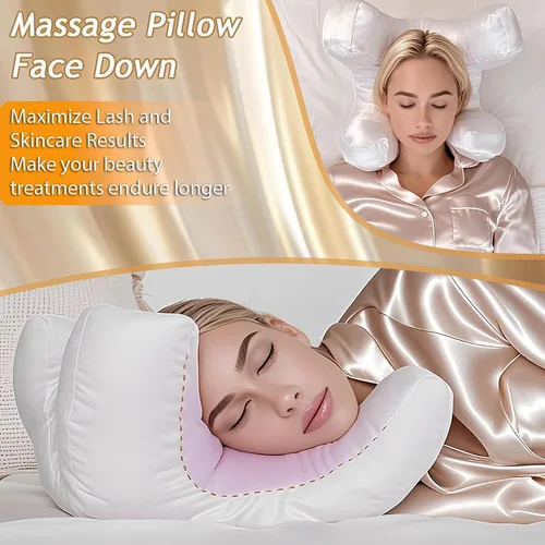 Vista 4 de Almohada Facial, Almohadas Faciales Antiarrugas Beauty Face, Almohada de Masaje Boca Abajo, Anti Arrugas-Envejecimiento y Prevención de Líneas