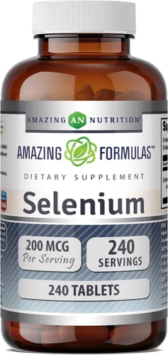 Vista 2 de Amazing Formulas Selenio 200 mcg por porción Suplemento para tabletas Sin OMG Sin gluten Fabricado en Estados Unidos