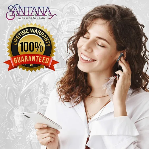 Vista 8 de SANTANA BY CARLOS SANTANA Vida Active - Auriculares inalámbricos Bluetooth con funda de carga, color negro