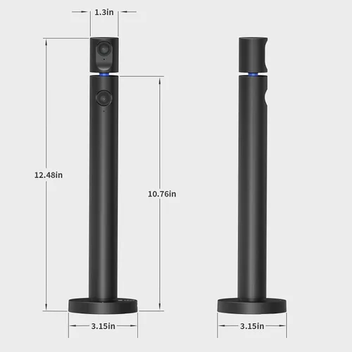 Vista 7 de CZUR Halo X Pro Cámara Web Dual para PC, Cámara Web 1080P con Micrófono, Cámara USB para Computadora, Vista de 90°, Plug & Play, Compatible