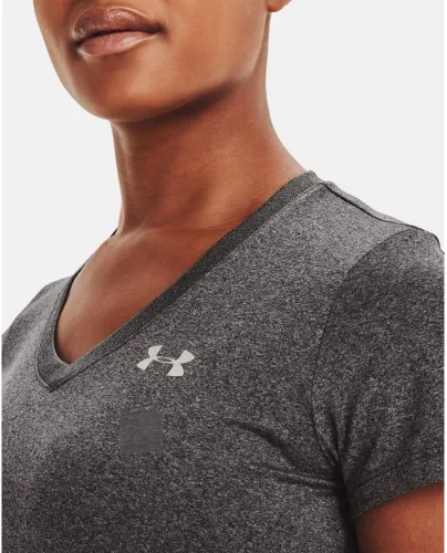 Vista 8 de Under Armour, Tech - Camiseta de manga corta y cuello en V para mujer, unicolor
