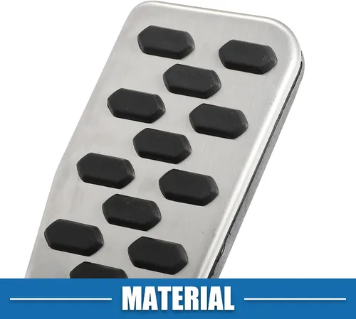 Vista 7 de Cubierta de pedal de freno de gas antideslizante para Jeep Wrangler JL 2018-2023 Gladiator JT 2020-2022 acero inoxidable tono plateado (juego de 1)