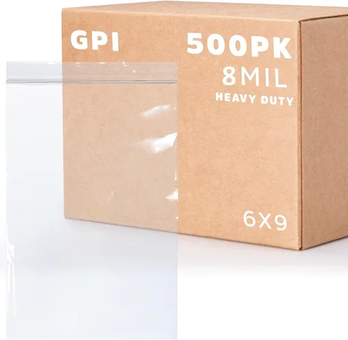 Vista 34 de Bolsas reutilizables de plástico transparente con cremallera – Paquete de 100 unidades GPI a granel de 2 x 3 pulgadas de grosor, resistentes