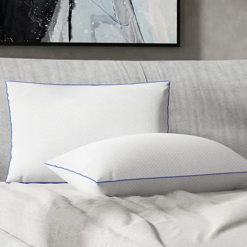 Vista 7 de Vibe Almohada de espuma viscoelástica triturada con gel refrigerante, paquete de 2, de gran tamaño (15 x 27 pulgadas)