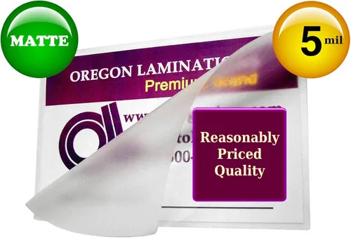 Vista 4 de Oregon Lamination Bolsas de laminado en caliente Menú Pequeño (Pack de 200) 5 Mil 11-1/2 x 17-1/2 Mate/Mate Matte Finish 2 Sides, 292mm x 445mm x