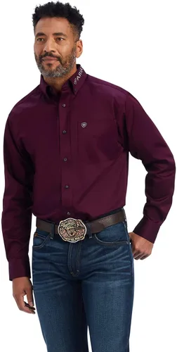 Vista 31 de Camisa de sarga con logotipo del equipo ARIAT de ajuste clásico para hombre Sea Scape USA 3X-Large Turkish Sea