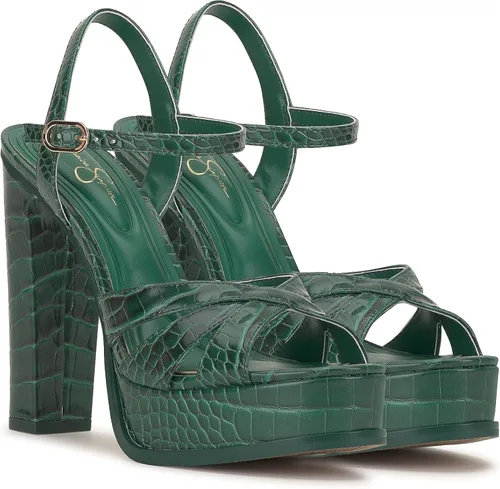 Vista 7 de Jessica Simpson Sandalias de plataforma con tacón de bloque Giddings para mujer
