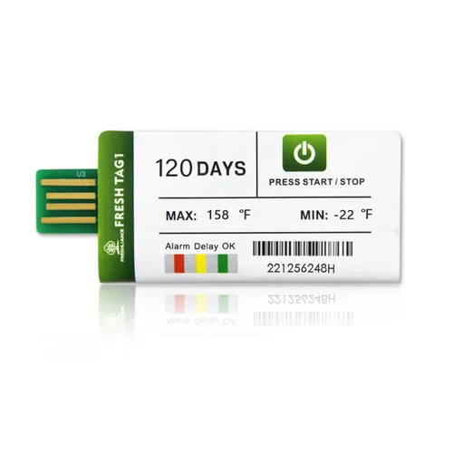 Vista 17 de Freshliance - Registrador de datos de temperatura desechable USB con 30000 puntos, informes PDF CSV automáticos de alta precisión, 7 días de uso