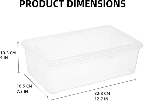 Vista 2 de novelinks Paquete de 12 contenedores de plástico de 6 cuartos de galón