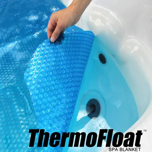 Vista 2 de Spa Depot Thermo-Float - Manta flotante para bañera de hidromasaje de 16 mil, 6 x 6 pies, para spa, calefacción solar aislante resistente