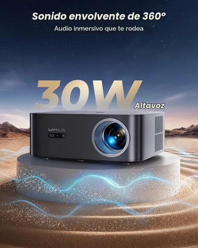 Vista 7 de 【1200 ANSI/Google TV/Compatible con 4K】Proyector inteligente con WiFi y Bluetooth, proyectores de películas para exteriores y hogar con control