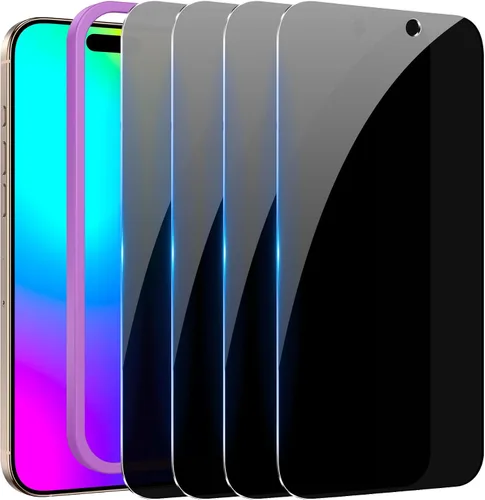 Vista 8 de WHPXJY Paquete de 2 protectores de pantalla de privacidad para iPhone 11 Pro Max y iPhone Xs Max, anti-espía, inastillable, película de vidrio