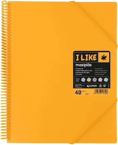 Vista 18 de Grafoplas - Carpetas de plástico A4, maxiplas como, azul claro, 20 fundas transparentes, espiral de PVC, perfectas para archivar suministros