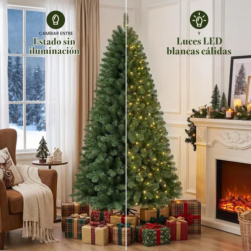 Vista 2 de Alupssuc Árbol de Navidad artificial preiluminado de 4 pies, 110 luces 334 puntas de rama, 13 modos de iluminación, luces blancas cálidas