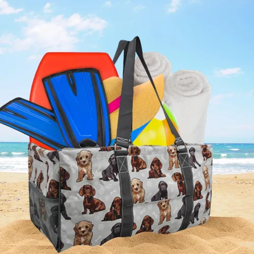 Vista 496 de NGIL Bolsa de comestibles reutilizable extra grande plegable de gran tamaño para comestibles, almacenamiento, picnic, playa, Estampado