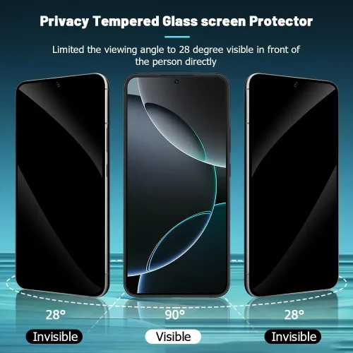 Vista 7 de 2 Pack For Galaxy S23 Privacy Screen Protector With 2 Pack Camera Lens Protector, Anti Spy Private Tempered Glass Film 9H Hardness, Anti