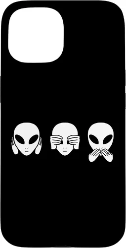 Vista 6 de Alien See Hear Speak No Evil Funny Extraterrestrial Space Case for iPhone 17