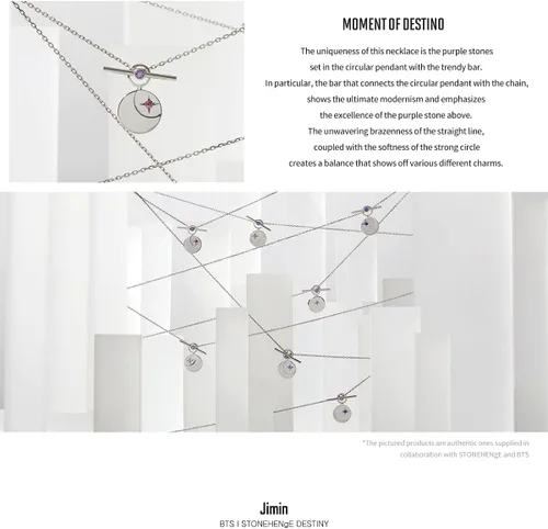 Vista 6 de BTS STONEHENgE Moment of Light Jewelry - Collar oficial del ejército